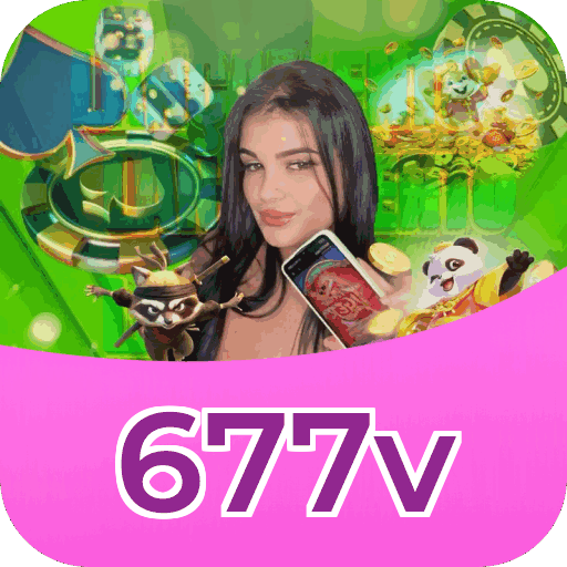Interface do aplicativo 677v mostrando jogos disponíveis no iOS e Android